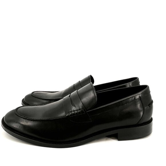 Bloomingdale’s Men’s Store Penny Loafer Black Size 10.5 Leather Slip On main image 4